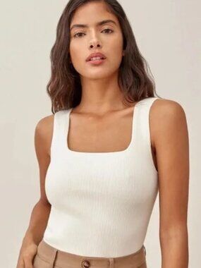 Reformation Julia Ribbed Sweater Tank